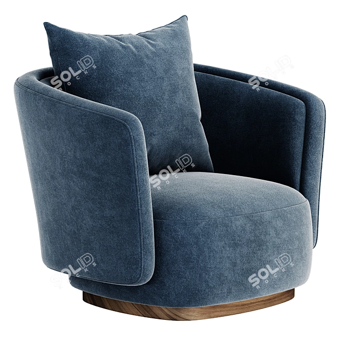 Modern Caspia Armchair with XForm 3D model image 4