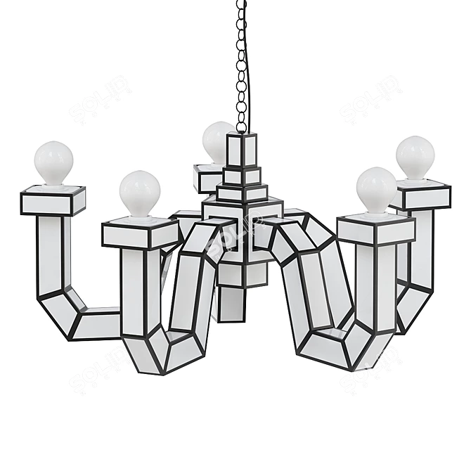 Seletti Cut & Paste Chandelier 3D model image 1