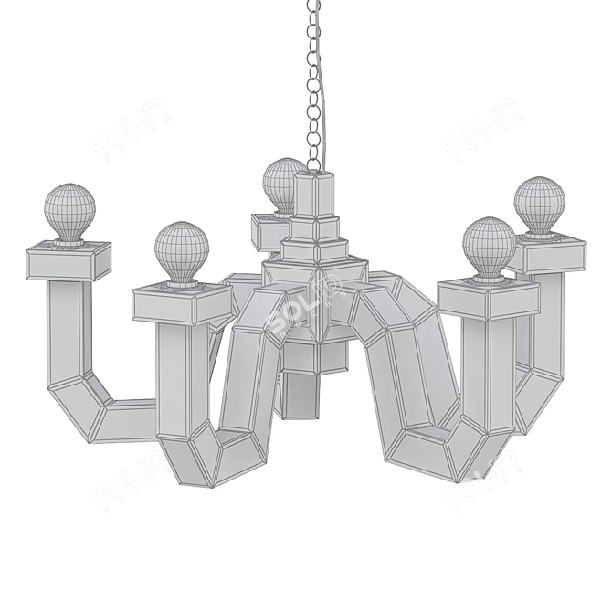 Seletti Cut & Paste Chandelier 3D model image 2