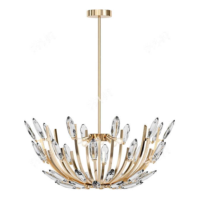 1970s Italian Sciolari Chandelier 3D model image 1