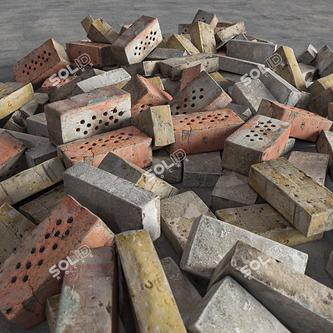 Title: Vintage Brick Textures Collection 3D model image 3