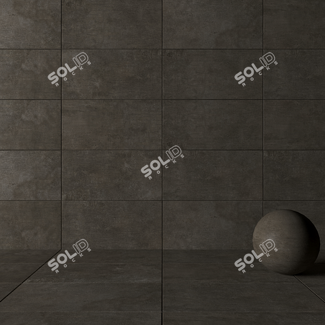 Apogeo Anthracite Wall Tile - 60x120 3D model image 3