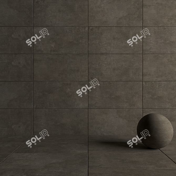 Apogeo Anthracite Wall Tile - 60x120 3D model image 4