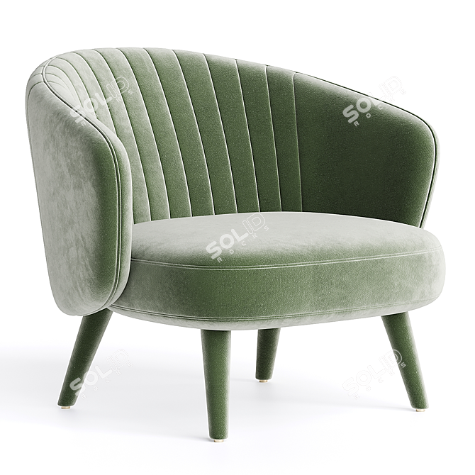 Modern Upholstered Armchair Metis 3D model image 1