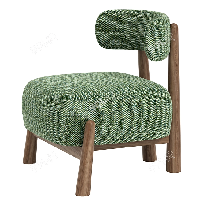 Elegant Raya Armchair for Home 3D model image 2