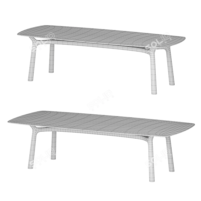 Modern Giorgetti Memos Rectangle Table 3D model image 5