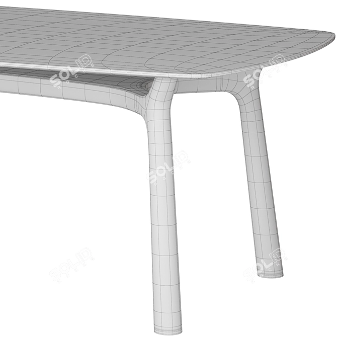 Modern Giorgetti Memos Rectangle Table 3D model image 6