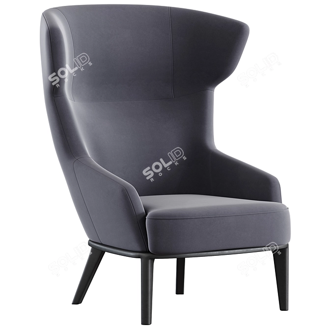 Parla Wing Back Chair, 3D-Compatible 3D model image 7