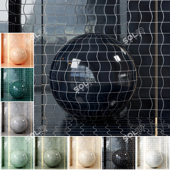 Wave Ceramics Texture Set - 4k 3D model image 1