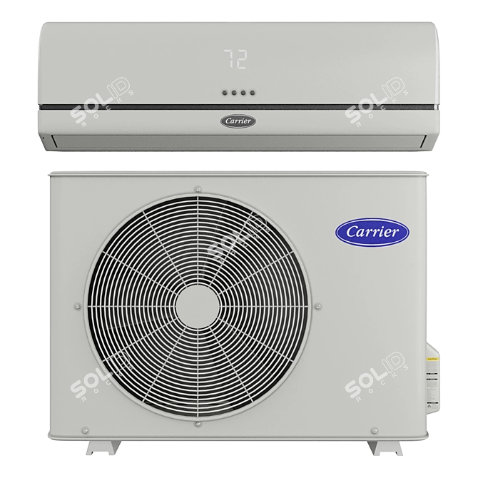 Carrier Ductless Mini Split AC 3D model image 2