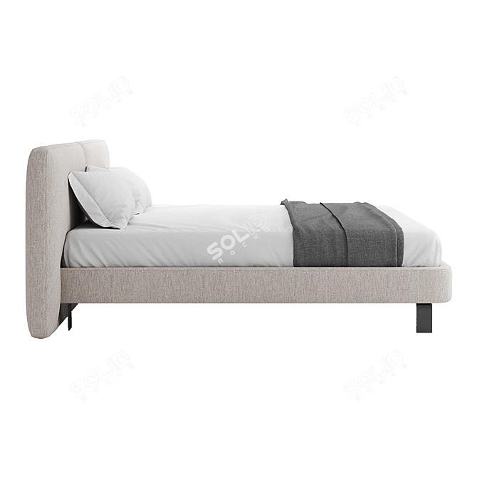 Tadao Bed: Customizable Luxury Elegance 3D model image 3