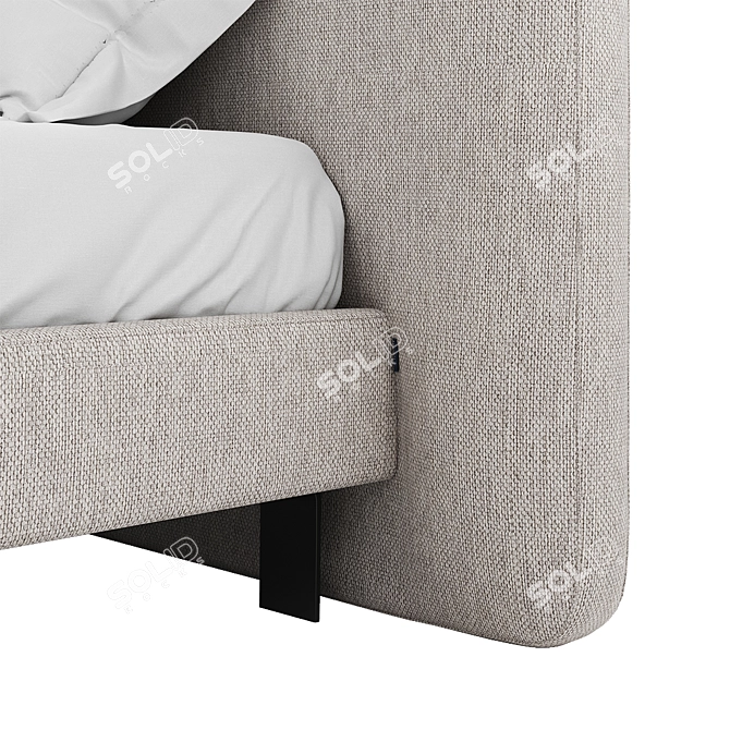 Tadao Bed: Customizable Luxury Elegance 3D model image 4