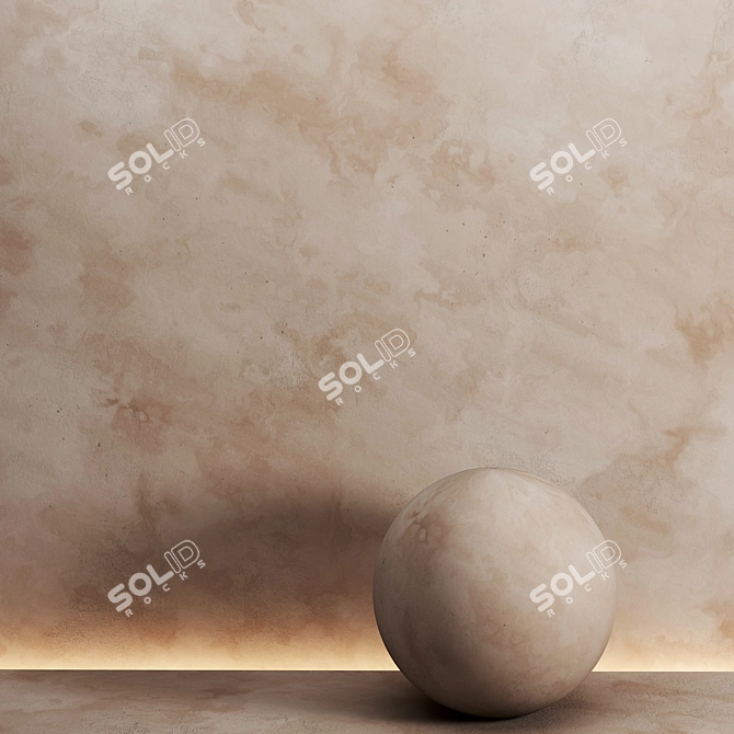 PBR Decorative Plaster Materials Pack 3D model image 2