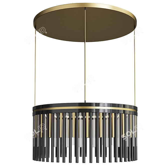 Coliseum Black Chandelier Decor Piece 3D model image 1