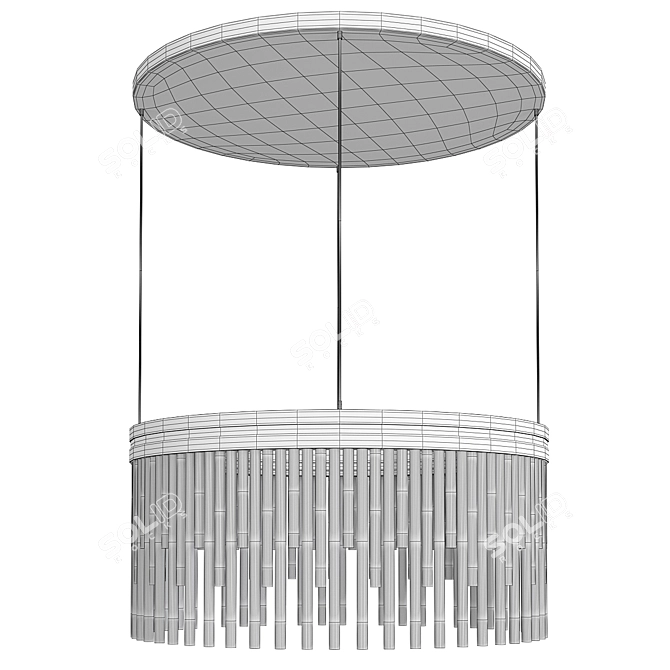 Coliseum Black Chandelier Decor Piece 3D model image 2