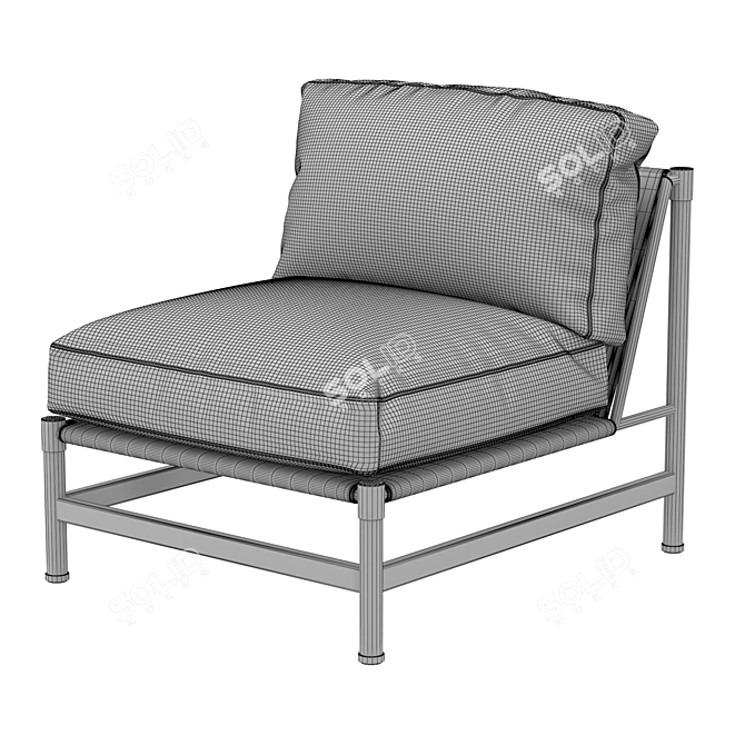 Rustic Modern Base Chair 3D model image 3