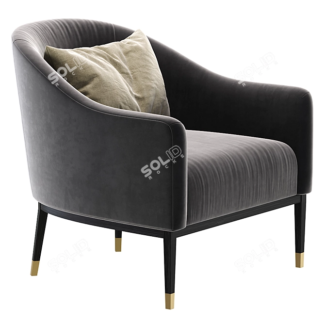 Modern Armchair SHIPROK Design 3D model image 2