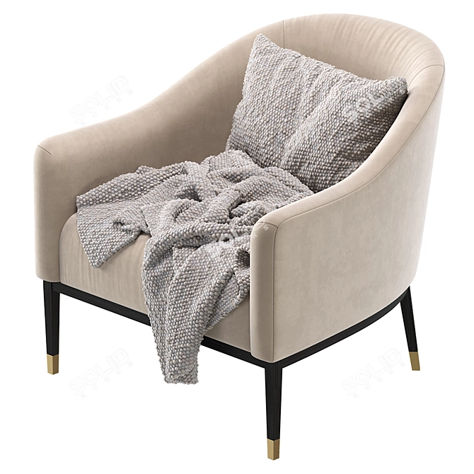 Modern Armchair SHIPROK Design 3D model image 6