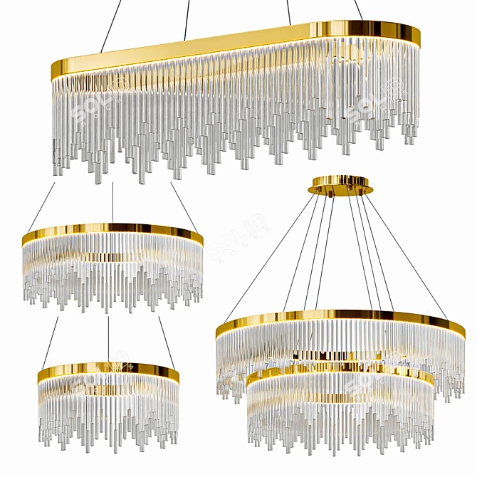 Enchanting Fairy Tale Chandelier Options 3D model image 1
