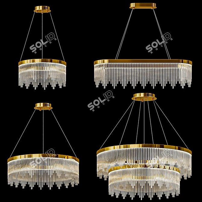 Enchanting Fairy Tale Chandelier Options 3D model image 2