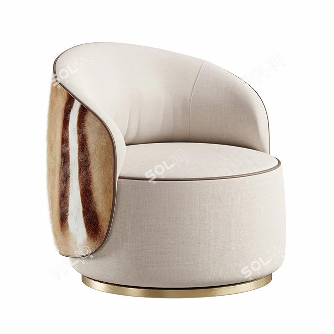 Luxury Chic Annabelle Fendi Armchair 3D model image 1