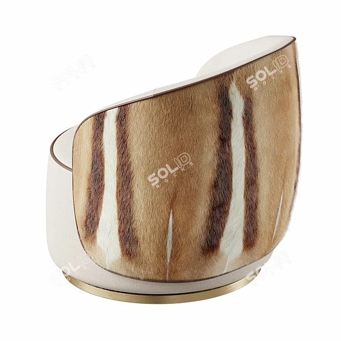 Luxury Chic Annabelle Fendi Armchair 3D model image 2