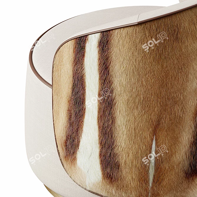 Luxury Chic Annabelle Fendi Armchair 3D model image 4