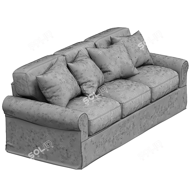 Buchanan Slipcovered 3-Seater Sofa 3D model image 4