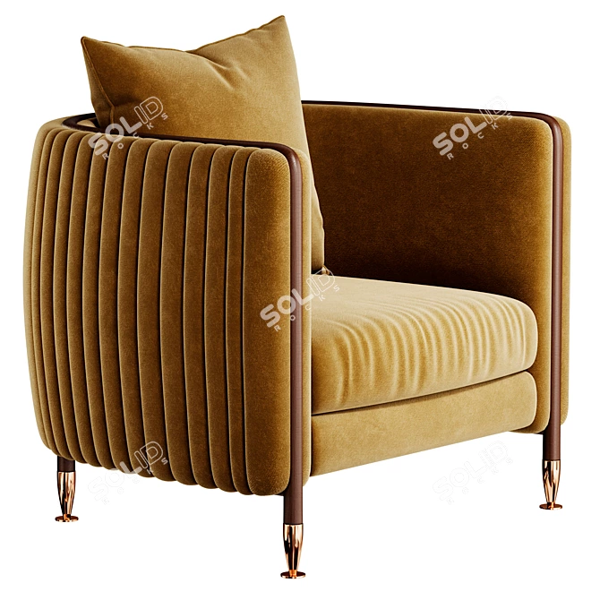 Contemporary 2015 Barlow Armchair 3D model image 1