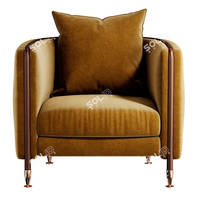 Contemporary 2015 Barlow Armchair 3D model image 2