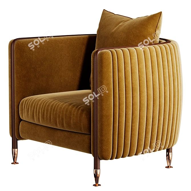 Contemporary 2015 Barlow Armchair 3D model image 3
