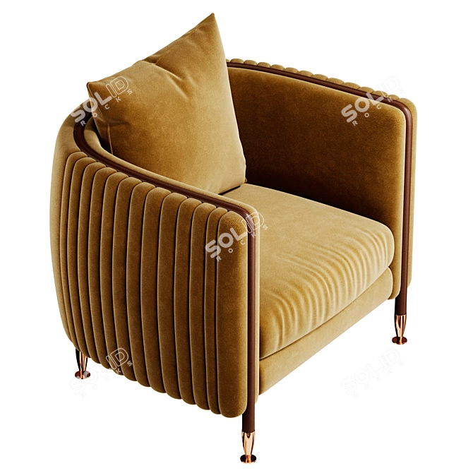Contemporary 2015 Barlow Armchair 3D model image 6