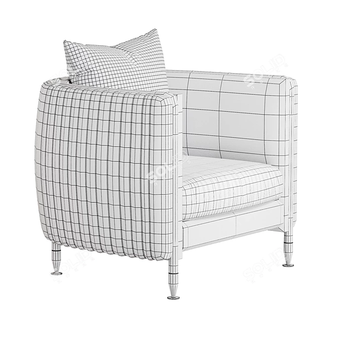 Contemporary 2015 Barlow Armchair 3D model image 7