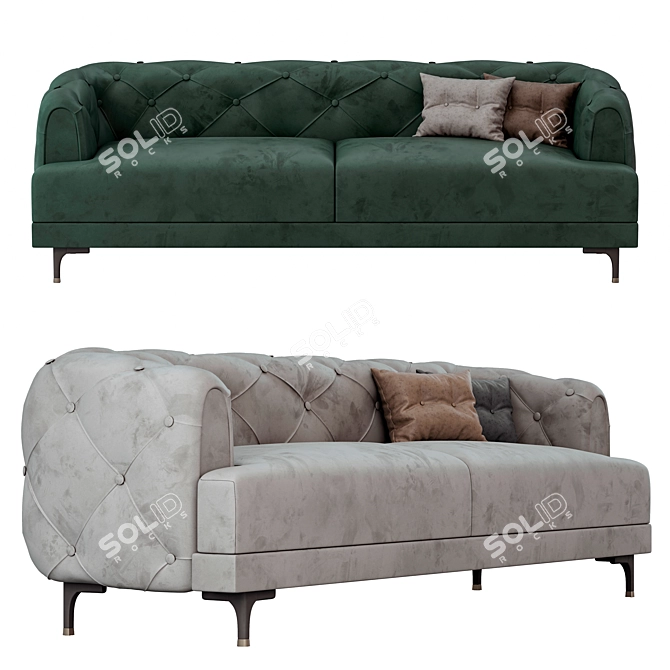 Luxury Modern Navona Sofa Set 3D model image 1