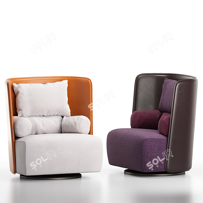 Elegant Campiello+ Chair by Zanotta 3D model image 2