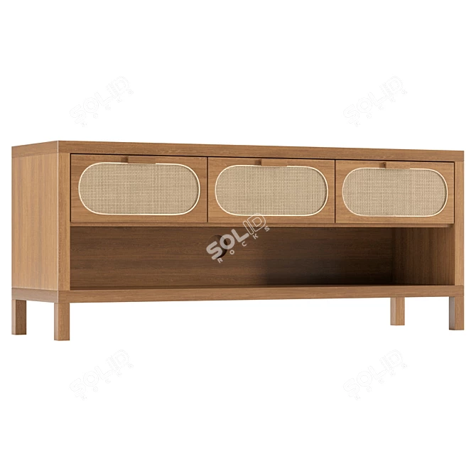 Alder Media Console with 8192x8192 Diffuse Texture 3D model image 1