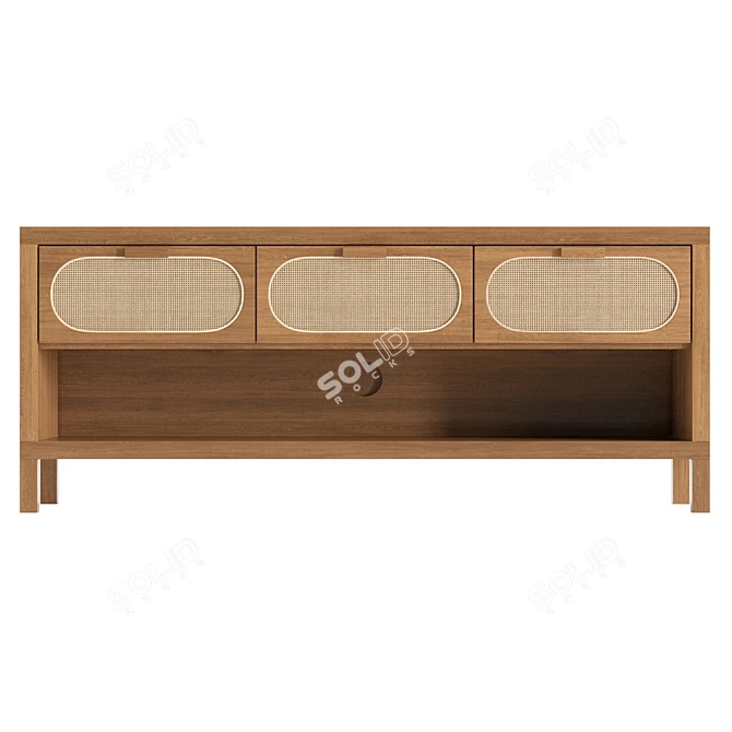 Alder Media Console with 8192x8192 Diffuse Texture 3D model image 2