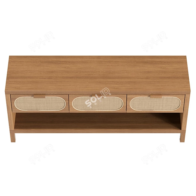 Alder Media Console with 8192x8192 Diffuse Texture 3D model image 3