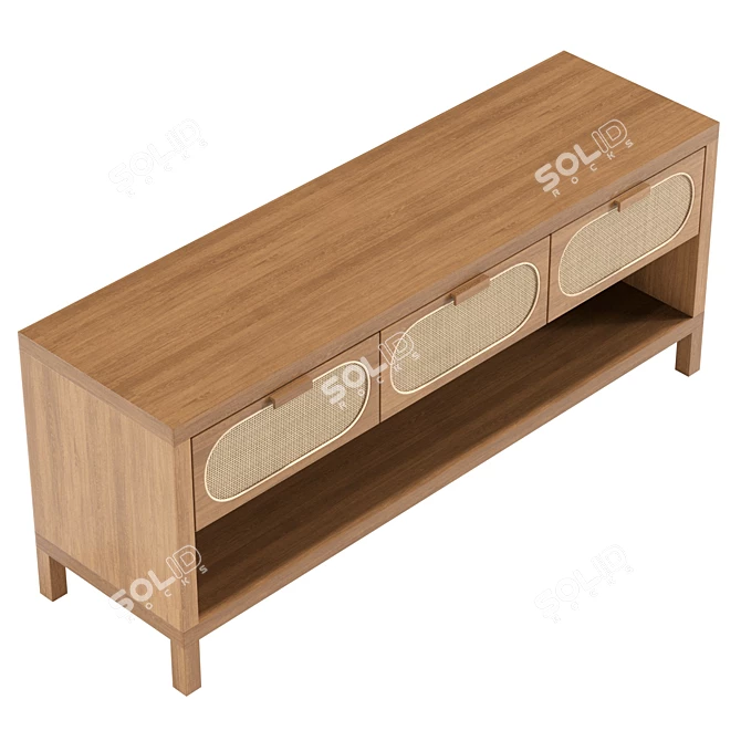 Alder Media Console with 8192x8192 Diffuse Texture 3D model image 5