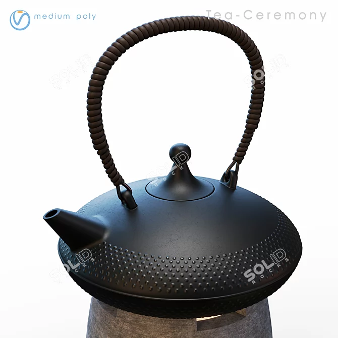 Tea Ceremony Set Kit 3D model image 5