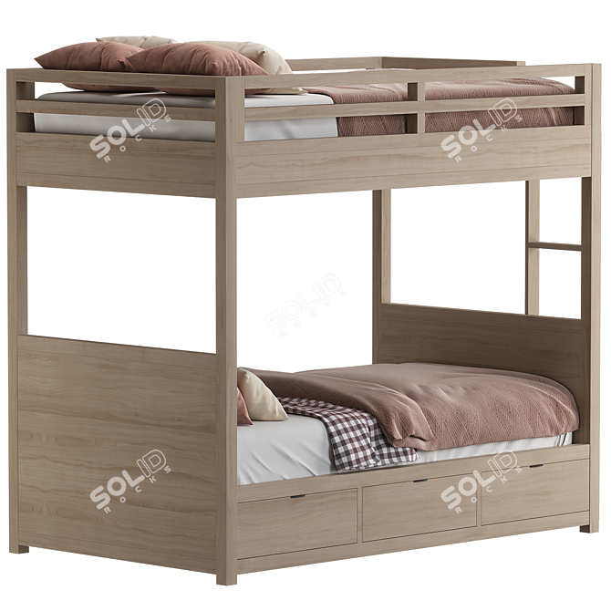 Laguna Storage Bunk Bed 2014 3D model image 2