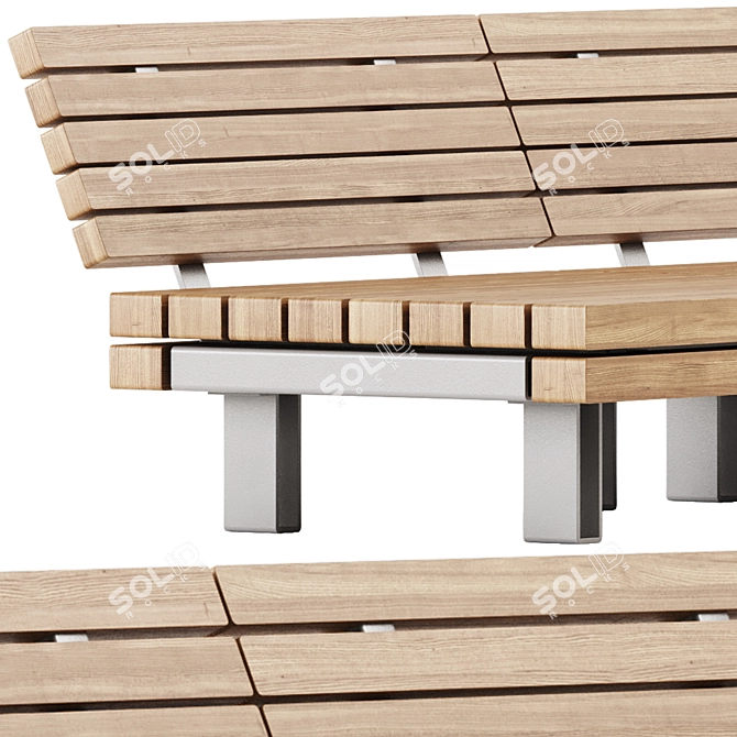 Vestre KONG Outdoor Wooden Chair 3D model image 2