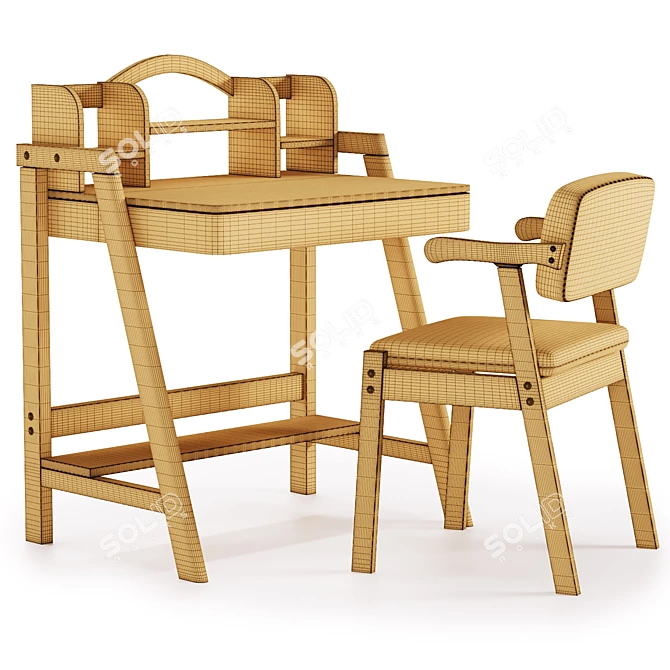 Kids Modern Table Furniture Set 3D model image 11