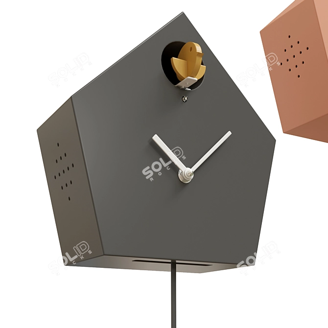 Lark Clock with Pendulum & Cuckoo 3D model image 3