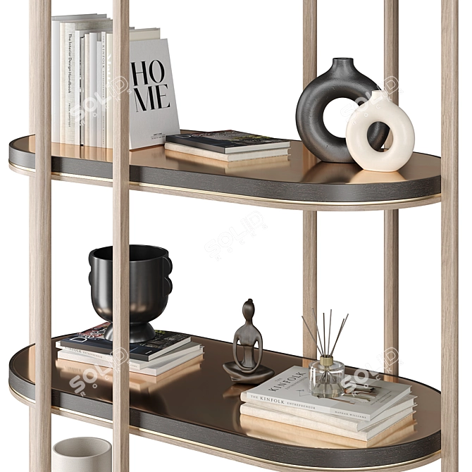 OJAI FRATO Bookcase with Decor 3D model image 2