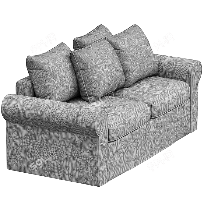 Harlanda Sleeper Sofa, Elegant Gray 3D model image 3