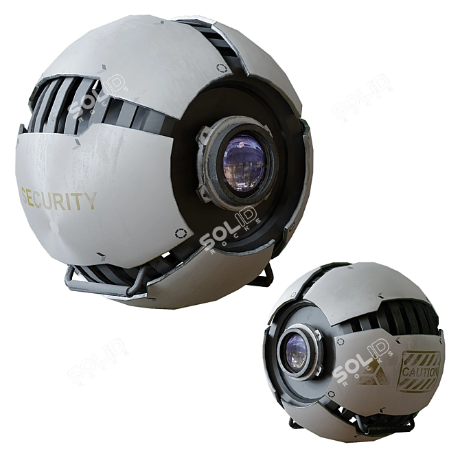  Futuristic Street Patrol Drone 3D model image 1