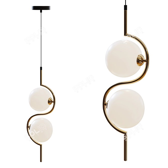 Freya Harmonie Pendant Light 3D model image 1