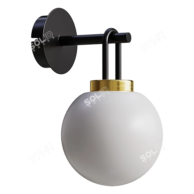 Elegant Nyro Wall Light Fixture 3D model image 1