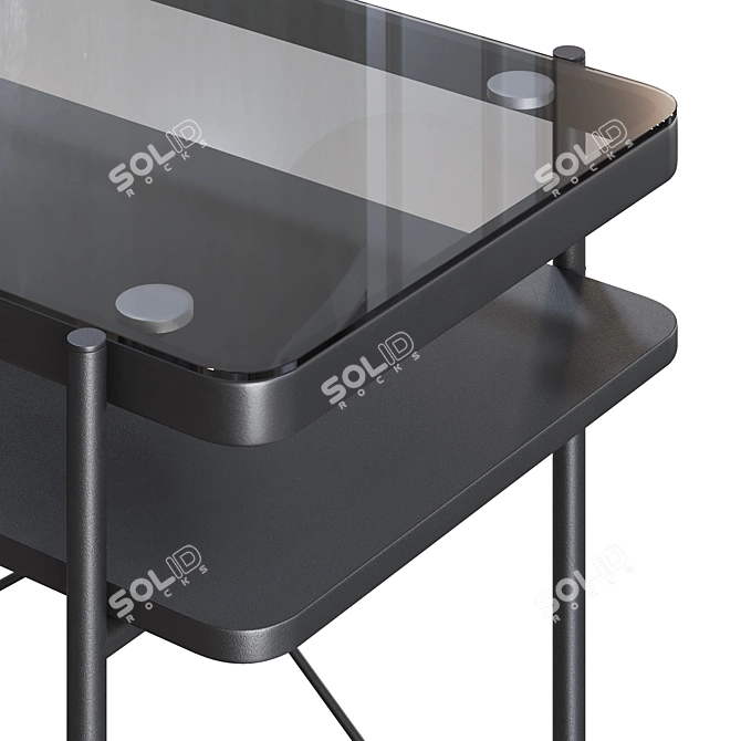 Modern Vanity Set with Mirror 3D model image 3